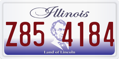 IL license plate Z854184