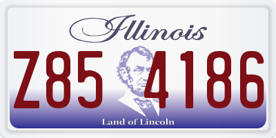 IL license plate Z854186