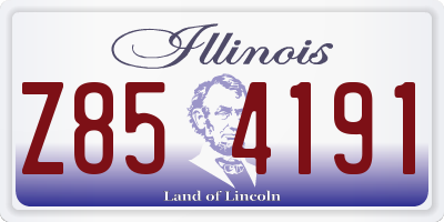 IL license plate Z854191