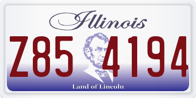 IL license plate Z854194