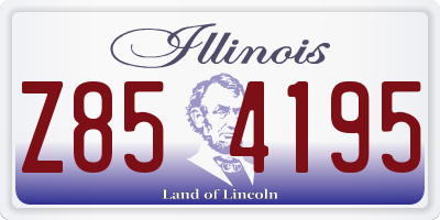 IL license plate Z854195