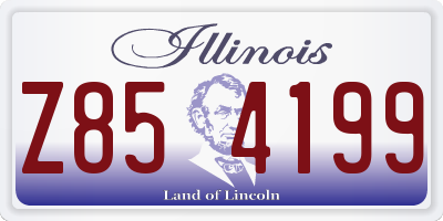 IL license plate Z854199