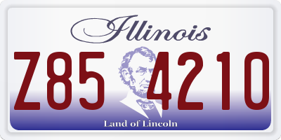 IL license plate Z854210