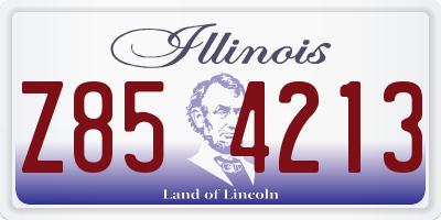 IL license plate Z854213