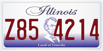 IL license plate Z854214