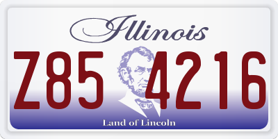 IL license plate Z854216