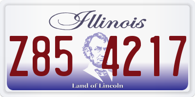 IL license plate Z854217
