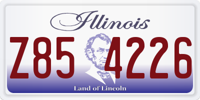 IL license plate Z854226