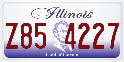 IL license plate Z854227