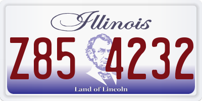 IL license plate Z854232
