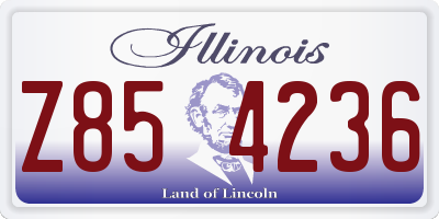 IL license plate Z854236