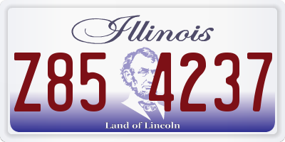 IL license plate Z854237