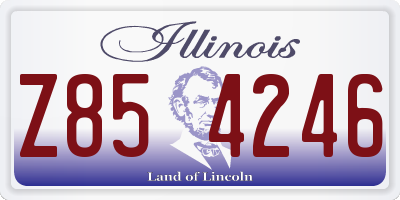 IL license plate Z854246