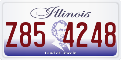 IL license plate Z854248