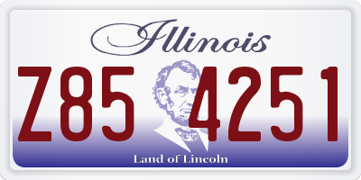 IL license plate Z854251