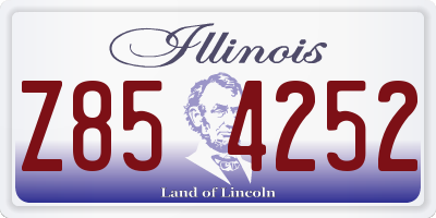 IL license plate Z854252
