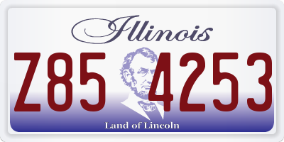 IL license plate Z854253