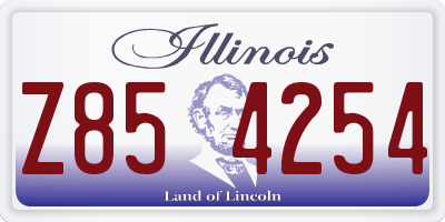 IL license plate Z854254