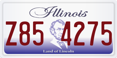 IL license plate Z854275
