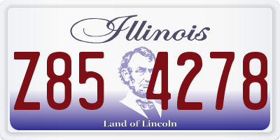 IL license plate Z854278