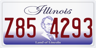 IL license plate Z854293