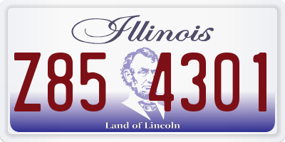 IL license plate Z854301