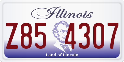 IL license plate Z854307