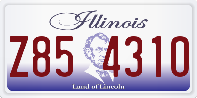 IL license plate Z854310