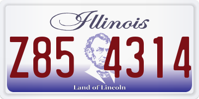 IL license plate Z854314