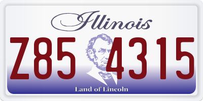 IL license plate Z854315