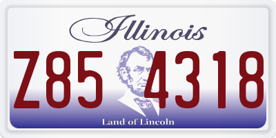 IL license plate Z854318