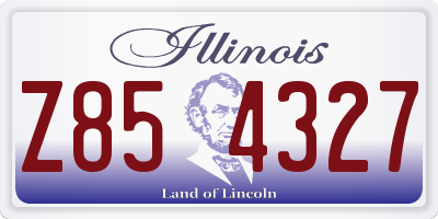 IL license plate Z854327