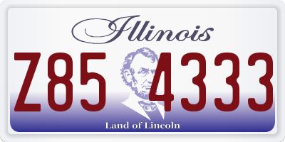 IL license plate Z854333