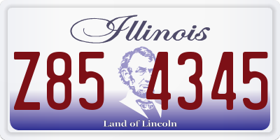 IL license plate Z854345