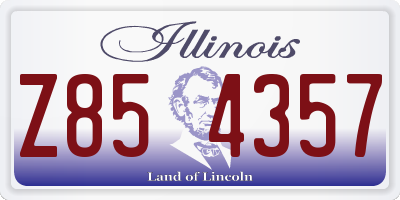 IL license plate Z854357