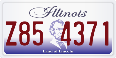IL license plate Z854371