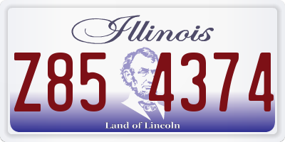 IL license plate Z854374