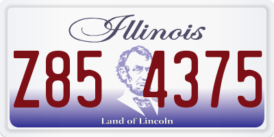 IL license plate Z854375