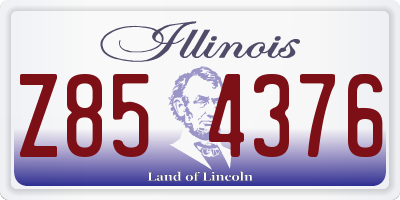IL license plate Z854376