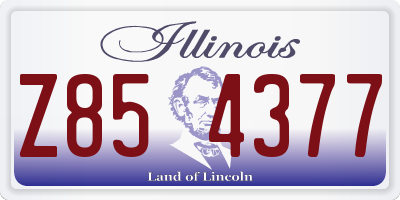IL license plate Z854377