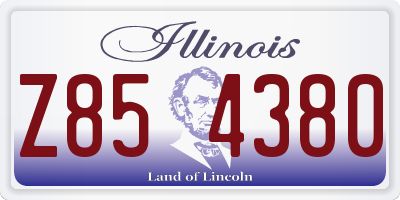 IL license plate Z854380
