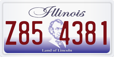 IL license plate Z854381