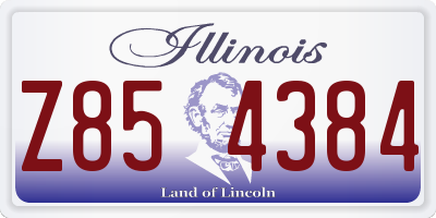 IL license plate Z854384