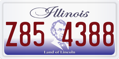 IL license plate Z854388