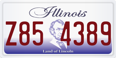 IL license plate Z854389