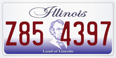 IL license plate Z854397