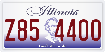 IL license plate Z854400
