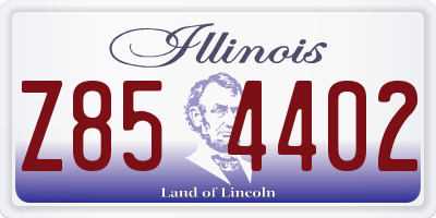 IL license plate Z854402