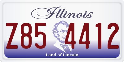 IL license plate Z854412