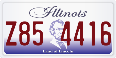 IL license plate Z854416